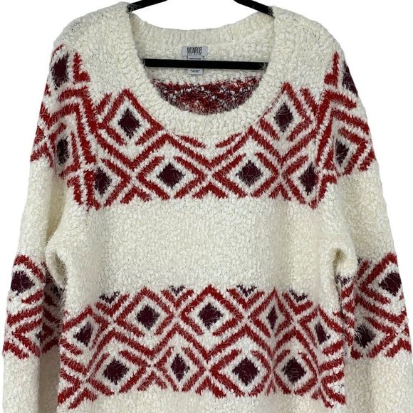 Monroe and Main Size 3X Plus Women Tunic Sweater Ethnic Tribal 3753 washable - Picture 2 of 6